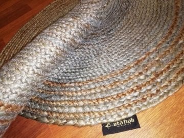 JUTE DHURRY DAİRE ABR-8 GREEN-ATA HALI 080x080