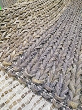 HANDLOOM LEATHER GREY/SOLID- ATA HALI