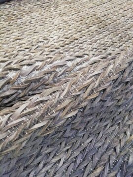 HANDLOOM LEATHER GREY/SOLID- ATA HALI 130X190