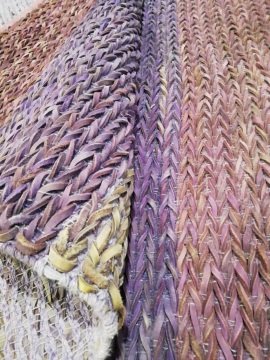 HANDLOOM LEATHER PURPLE/RAINBOW- ATA HALI 130X190