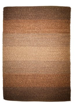 HANDLOOM LEATHER BROWN/RAINBOW- ATA HALI 130X190