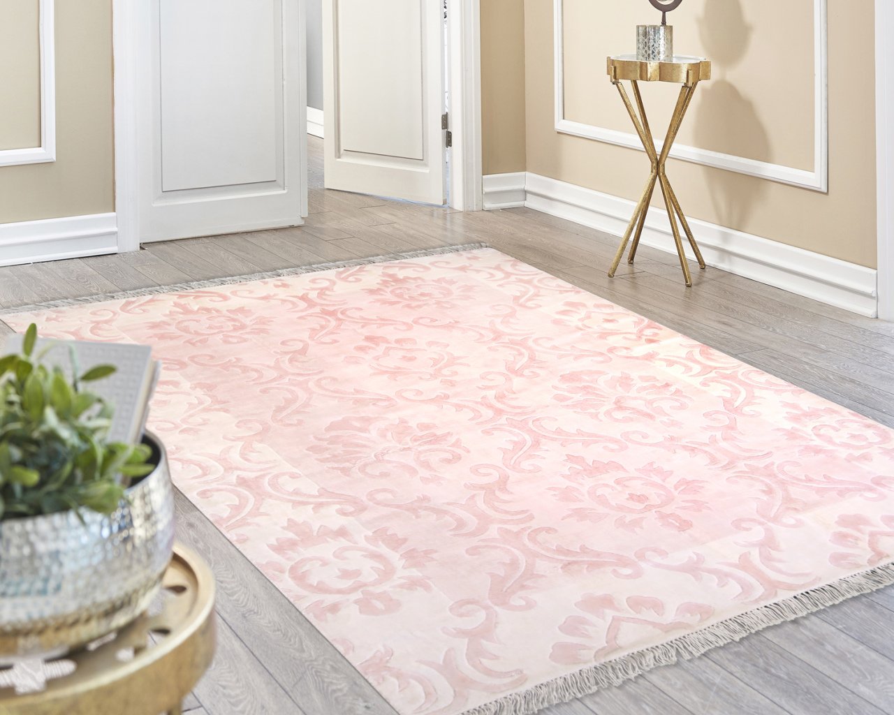 LOOM KNOTTED KCM 06 PINK WHİTE-ATA HALI 130X190