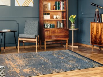 BANANA PRINTED 2015254 MED BLUE-ATA HALI 170X240