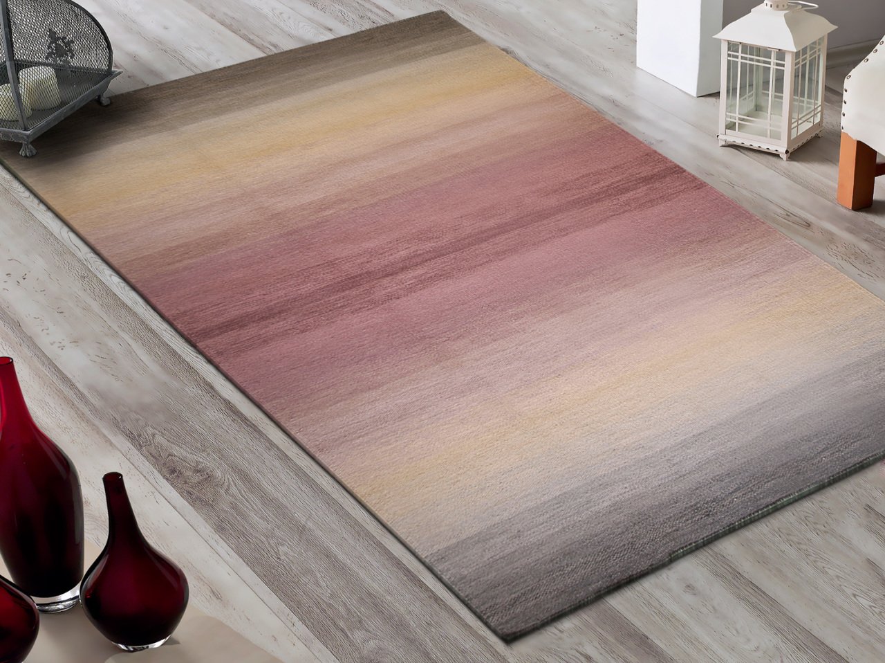 LORRY 8164 GRİ MOR KİLİM -EKO HALI