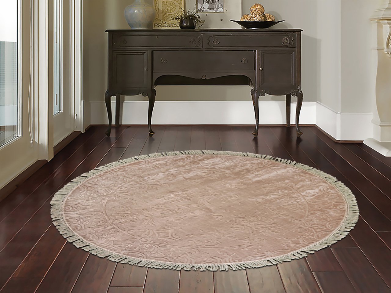 LOOM KNOTTED KCS 104 DK.BROWN-ATA HALI 150X150